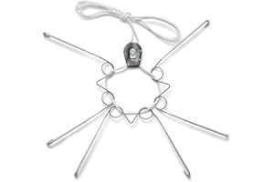 Display Buddie Adjustable Wall Plate Hanger - Secure for Round Platter Bowl Tray Wall Display - Steel - Silicone Hooks - Larg