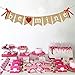 Partyprops Be Mine Burlap Banner | Valentine's Day, Anniversary, Engagement, Wedding Decor | Red, 5.5 x 6.3 inches Rectangular Banner with Heart Theme & Cupid Subject