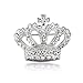 Boho Victoria King Queen Crown Brooch Pin Silver Wedding Xmas