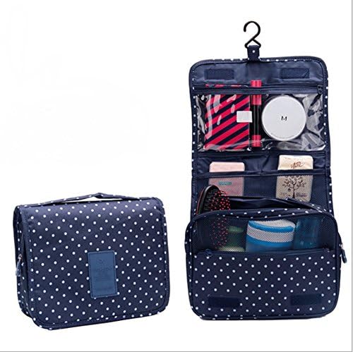 JL DEPOT Travel Hanging Wash Bag Cosmetic Bag Men And Women Large-Capacity Shower Storage Bag Travel Wash Bag (Navy)