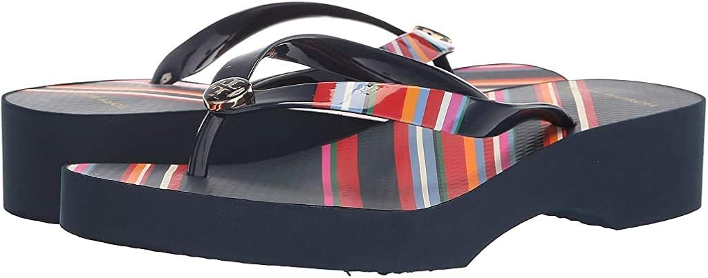 tory burch cutout wedge flip flops