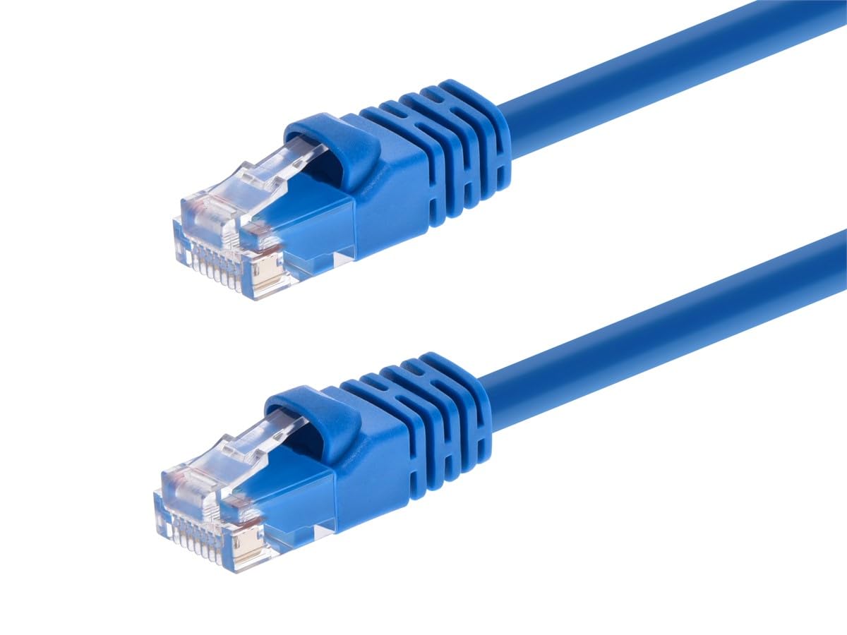 Monoprice 102119 100 ft Cat6 24AWG UTP Ethernet Network Patch Cable - Blue — image 1