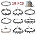 YallFF 10pcs Different Style Gothic Punk Lace Tattoo Choker Necklace Collar Chain