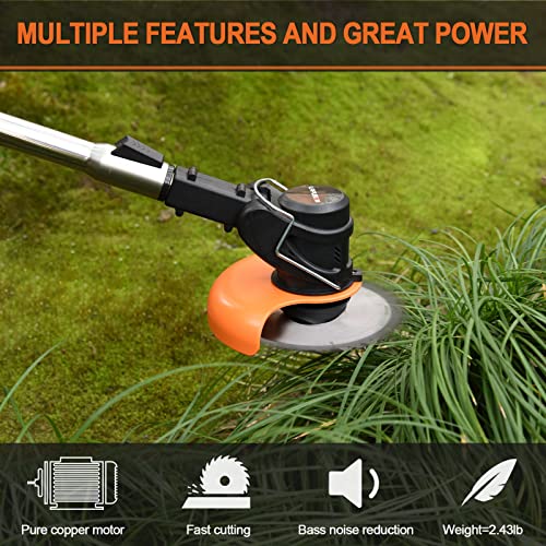Weed Wacker Cordless Weed Eater String Trimmer Brush Cutter with 3Types