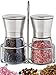 Kape - Premium Quality Salt and Pepper Grinder Set - Adjustable Coarseness and Unique Stainless Steel & Glass Body - Salt and Pepper shakers