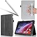 i-Blason Asus Transformer Pad TF103C Leather Case Cover (Elastic Hand Strap, Multi-Angle, Card Holder) With Bonus Stylus 1 Year Warranty (Asus Transformer TF103C, Black)