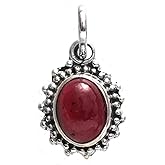 GemInspire Genuine 10 x 8 mm Gemstone Oval Oxidised Sterling Silver Pendant Western Jewelry Gemstone Pendant Fashion Jewelry For Women