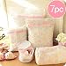 Set of 7 Mesh Laundry Bags - JamHoo Premium Garments Delicates Laundry Wash Bag - Fits for Underwear, Bra, Socks, Hosiery, Blouse and Lingerie, Travel Laundry Bag
