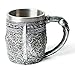 alikiki Vintage Drinking Glass Beer Goblet Gifts for Coffee, Stainless Steel Cup Drinking Horn Bar Cup Nordic Gifts for Halloween, Christmas and Home Decor