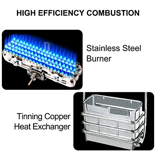 Water Heater Propane, Camplux Outdoor Portable Camping Gas Tankless Hot