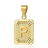 Trendsmax Mens Womens Yellow Gold Plated Initial
