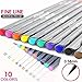 Ktdorns 0.38mm Fineliner Sketch Drawing Color Pens Set Porous-Point Fine Line Highliner Watercolor Markers for Coloring Book Bullet Journal Art Craft Projects Pack of 10 in Assorted Colors