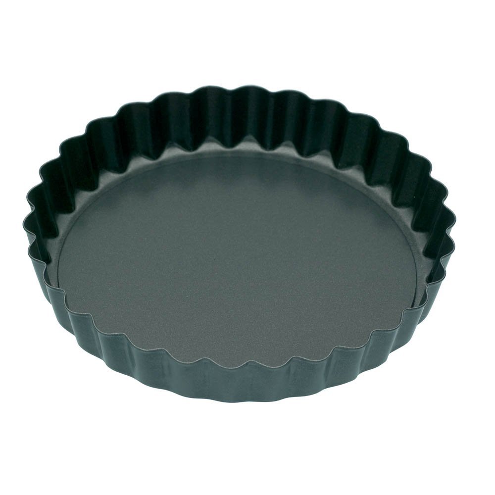 KitchenCraft Non-Stick Round Small Fluted Tart Tins/Quiche Pans with Loose Bases, 1 cm (Set of 4)