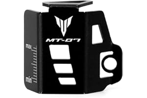 Modeer For Yamaha MT07 FZ07 2014-2021 Motorcycle Rear Brake Pump Fluid Tank Oil Cup Reservoir Guard Cover Protector mt 07 fz 07 Accessories Color Black