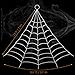 Unomor Halloween Decorations Outdoor 23×19 Feet Giant Spider Web Glow in The Dark for Halloween Garden, Yard - White