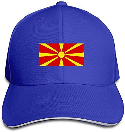 Flag of Macedonia Men's Stylish Flat Hat Baseball Cap Hip-Hop Peaked Cap for Four Seasons