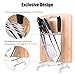Steel Space Universal Knife Block, Stainless Steel Knife Draining Rack, Kitchen Knife Organizer with Cutting Board Holder