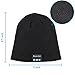FIXKIT Music Beanie, Rechargeable Bluetooth Music Hat with USB Charging Cable, Wireless Stereo Headset Hat with Microphone, Unisex Bluetooth Beanie Hat for Men and Women, Black