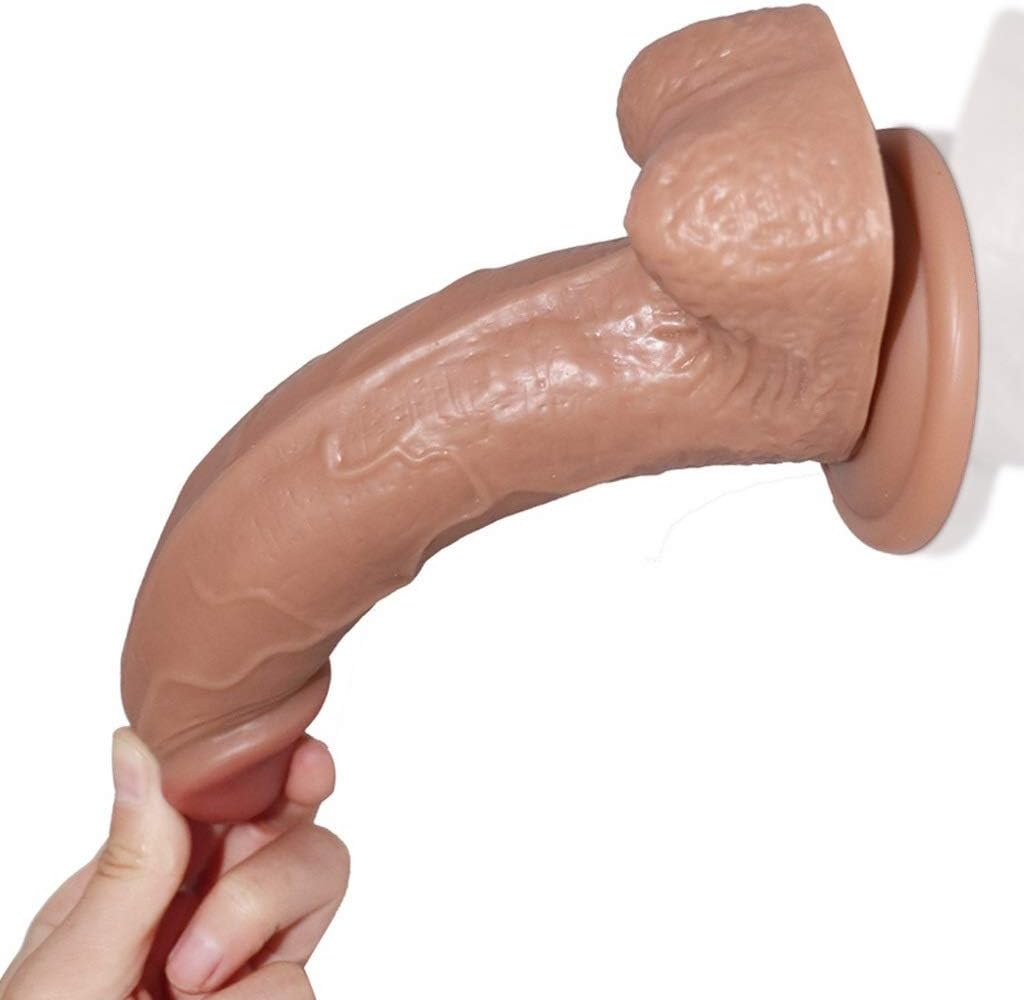 MXYLYM9 Dìdòs fòr Běgìnněrs1, Portable Couple Huge Tool flesh color Thin Silicone Toys with for Women brown | long：7.87 inches/20cm，diameter：1.57inches/4cm