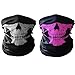 GAMPRO Breathable Seamless Tube Skull Face Mask, Dust-proof Windproof Motorcycle Bicycle Bike Face Mask for Cycling, Hiking, Camping, Climbing, Fishing, Hunting, Motorcycling (Black&Pink)
