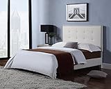 Home Life Cloth Light Beige Cream Linen Hand Tufted and Nailed Headboard 48" Tall Headboard Platform Bed with Slats Queen - Complete Bed 5 Year Warranty Included 012 ()