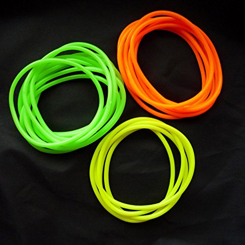 Adorox 144 Bracelets Neon Jelly Bracelets Rainbow Colors Party Favors Birthday Gifts Prizes Assorted (Assorted (144 Bracelets))