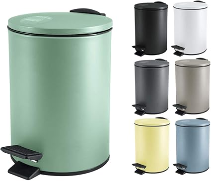 Spirella Kosmetikeimer 3 Liter Edelstahl Mit Absenkautomatik Und Inneneimer Adelar Badezimmer Mulleimer Softclose Abfalleimer Grun Amazon De Kuche Haushalt