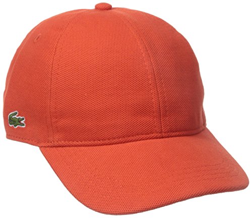 Lacoste Men's Pique Cotton Cap, Lust Red, Large
