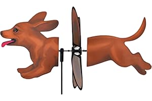 WOWSER Petite Dachshund Wind Spinner, Outdoor Garden Decoration, Unique Yard Decor, 19 Inches