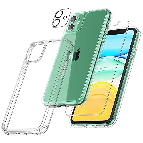 TAURI [5 in 1 Designed for iPhone 11 Case Clear, [NotYellowing] with