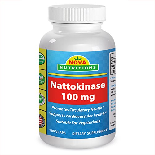 Nova Nutritions Nattokinase 100 mg (2, 000 Fu), 180 Vcaps