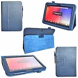 i-design Google Nexus 10 Premium PU Leather Case with Flip Stand Support, Stylus holder and Wake/Sleep Function (Google Nexus 10, Deep Blue)