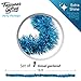 Christmas Tree Light Blue Tinsel Garland Turquoise Metallic Streamers for Winter Wonderland Birthday Baby Shower Party New Years Ceiling Hanging Decorations Indoor and Outdoor Disco Party Supplies