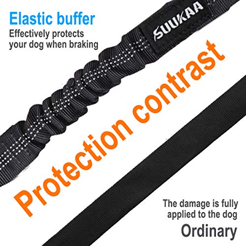 2PCS All Metal Buckle Dog Cat Seat Belt,Dual Use Leash,Reflective Strip,Elastic Buffer Protection,Durable Nylon Safety Belt