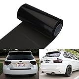 EASYTAR 12 by 40 inches Auto Car Sticker Smoke Fog Light HeadLight Taillight Tint Vinyl Film Sheet Car Decoration Decals(Black)