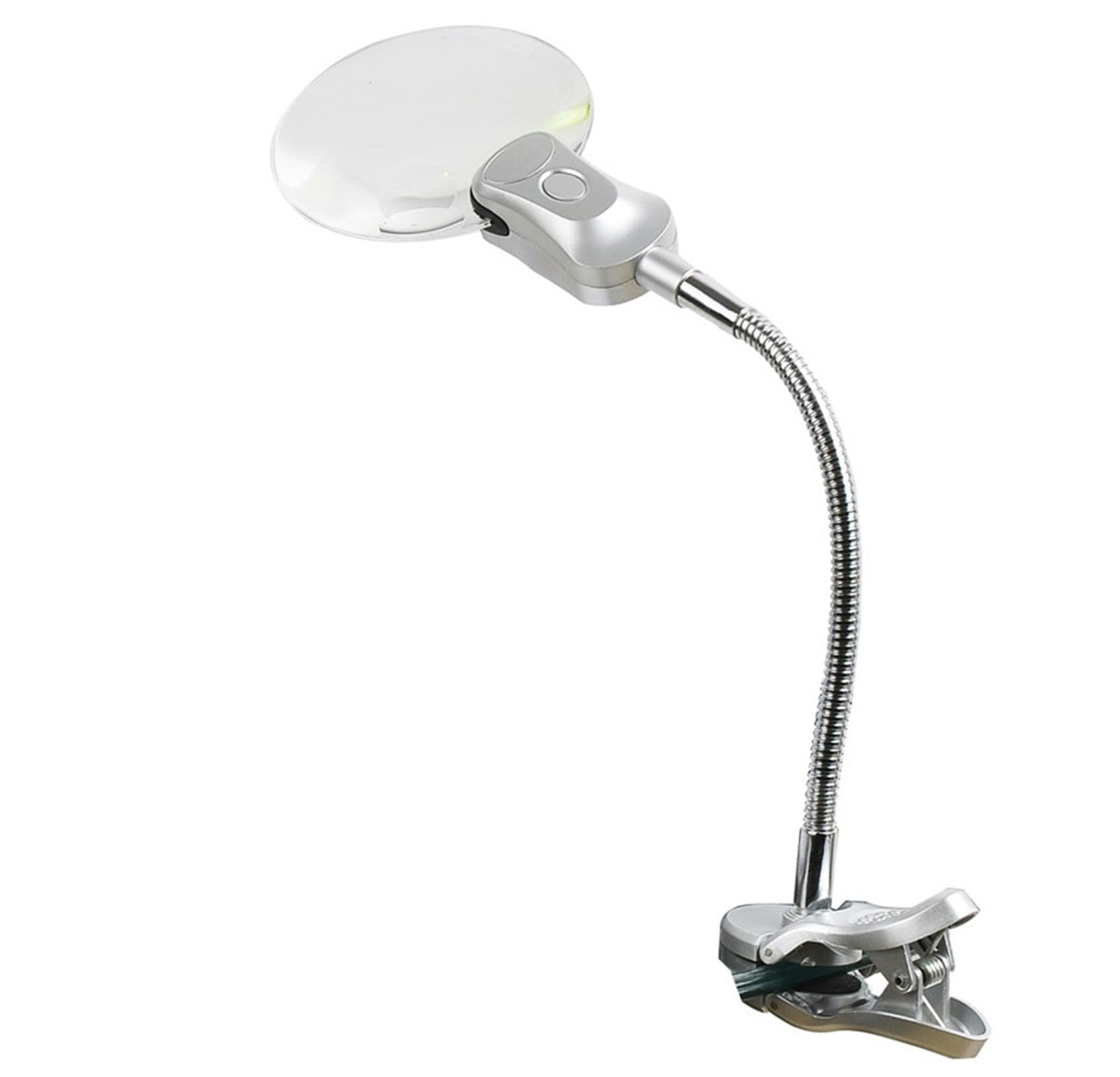 Meichoon Magnifying Glass with Clamp,Desktop Clip-On LED Illuminating Magnifier Lamp Repair Tools, Flexible Metal Hose,for Elder Reading Magnifier Embroidery