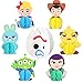 TICIAGA 7pcs Toy Inspired Story Honeycomb Centerpieces, Table Topper for Birthday Party Decor, Double Sided Cake Topper, Photo Booth Props, Toy 4th Kids Party Favor Supplies Mix of Fork, Ducky, Bunny