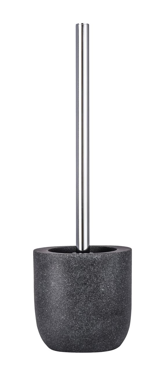 WENKO 22025100 Toilet brush Puro Anthracite - Polyresin, 11.2 x 37 x 9 cm, Anthracite