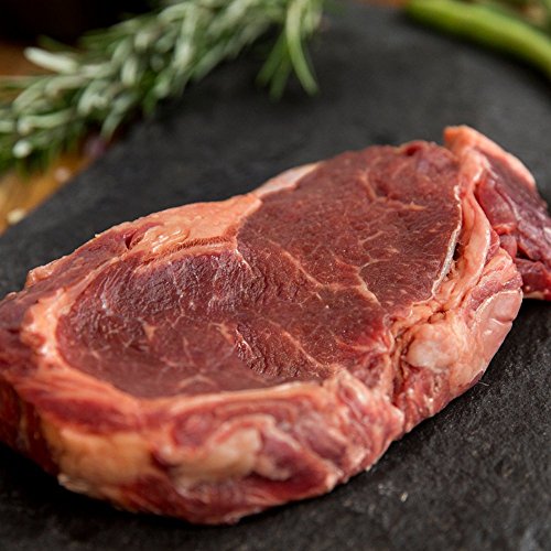 Greensbury Market - 6 (8 ounce) USDA Certified Organic Grass-Fed Ribeye Steaks - Born and Raised in the USA