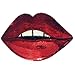 Special100% 2 PC Large Red Lips Patches,Iron On Patches Or Sew on for Clothing Glitter Sequin Embroidered, Red Sequins Lip Patch DIY Motif Embroidered Applique Craft
