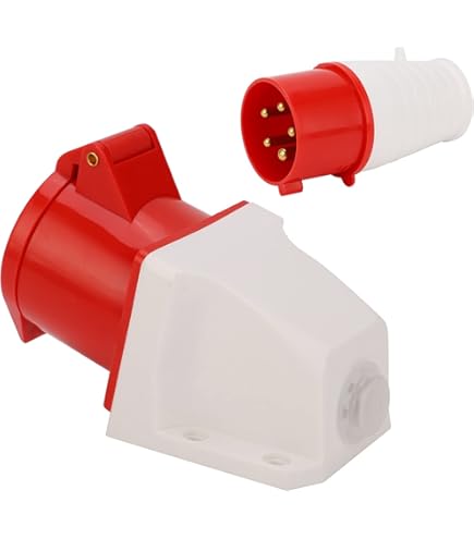 thumbnail image 2 of CEE INDUSTRIAL PLUG WALL SOCKET CONNECTOR SOCKET 16A 32A 3 PIN 4 PIN 5 Pin Bluered Single Phase220vthree Phase440v 2 of 10