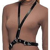 COSYDAYS Punk Leather Chest Harness Black Waist Harness Belt Plus Size Gothic Body Accessories for Women