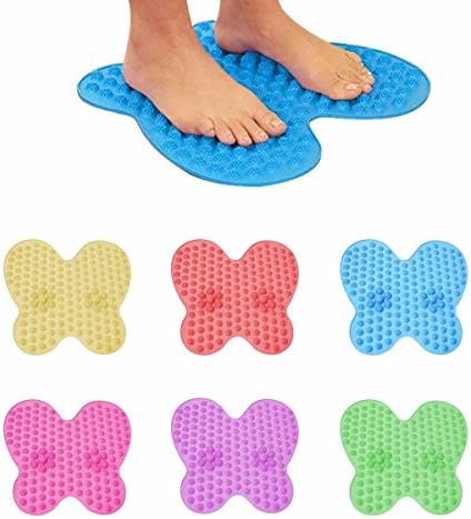 HK Home Washable FOOT Pain Relief Massage REFLEXOLOGY MAT -Shiatsu, Acupressure Points & LED Keychain Light