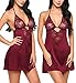 Avidlove Women Sleepwear Sexy Lingerie Satin Nightgown Lace Chemise Nightdress