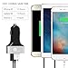 1byone 7.2A / 36W 3-Port USB Car Charger with Smart IC Adapts, Safety Protection for Apple and Android Devices, Silver & Black