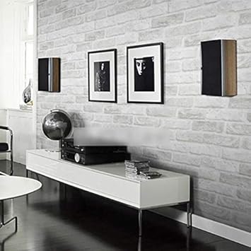 3d Brick Wallpaper Grey White Brick Pattern Wallpaper For Walls Roll 3d Living Room Bedroom Stone Brick Wall Paper Home Decor Pare3d Wallpaper Amazon Canada