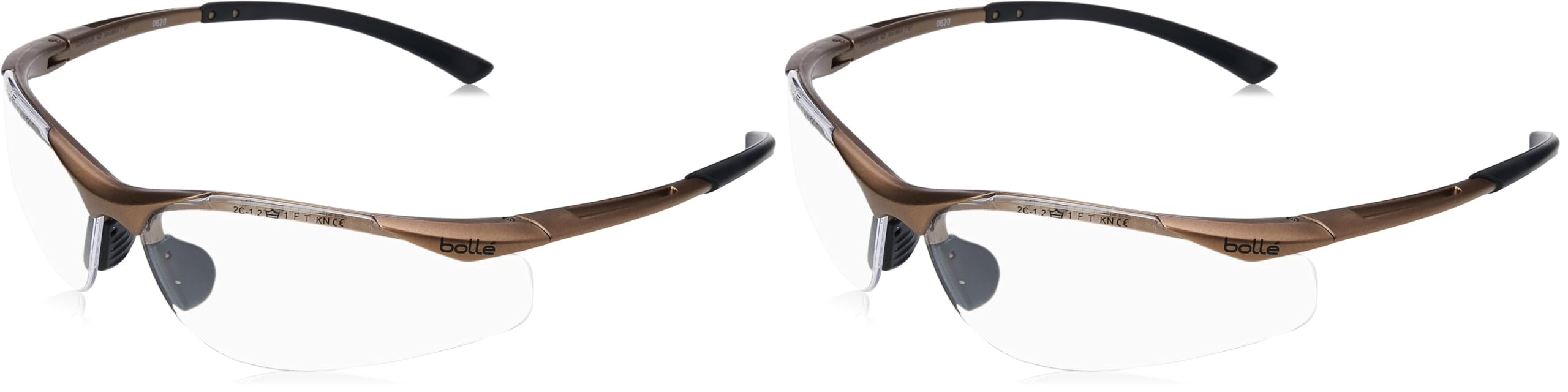 Bolle CONTPSI Bronze Nylon Frame Sports Temples with Tipgrip TPE Contour Glasses (Pack of 2)