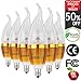 LEDMO LED Candelabra Bulbs, E12 3W Warm White Non-dimmable Gold (6 Pack)