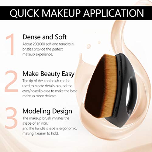 Huasida Foundation Brush Liquid Brush Make Up Brush Especially Suitable for Nose and Eye Area (Black)