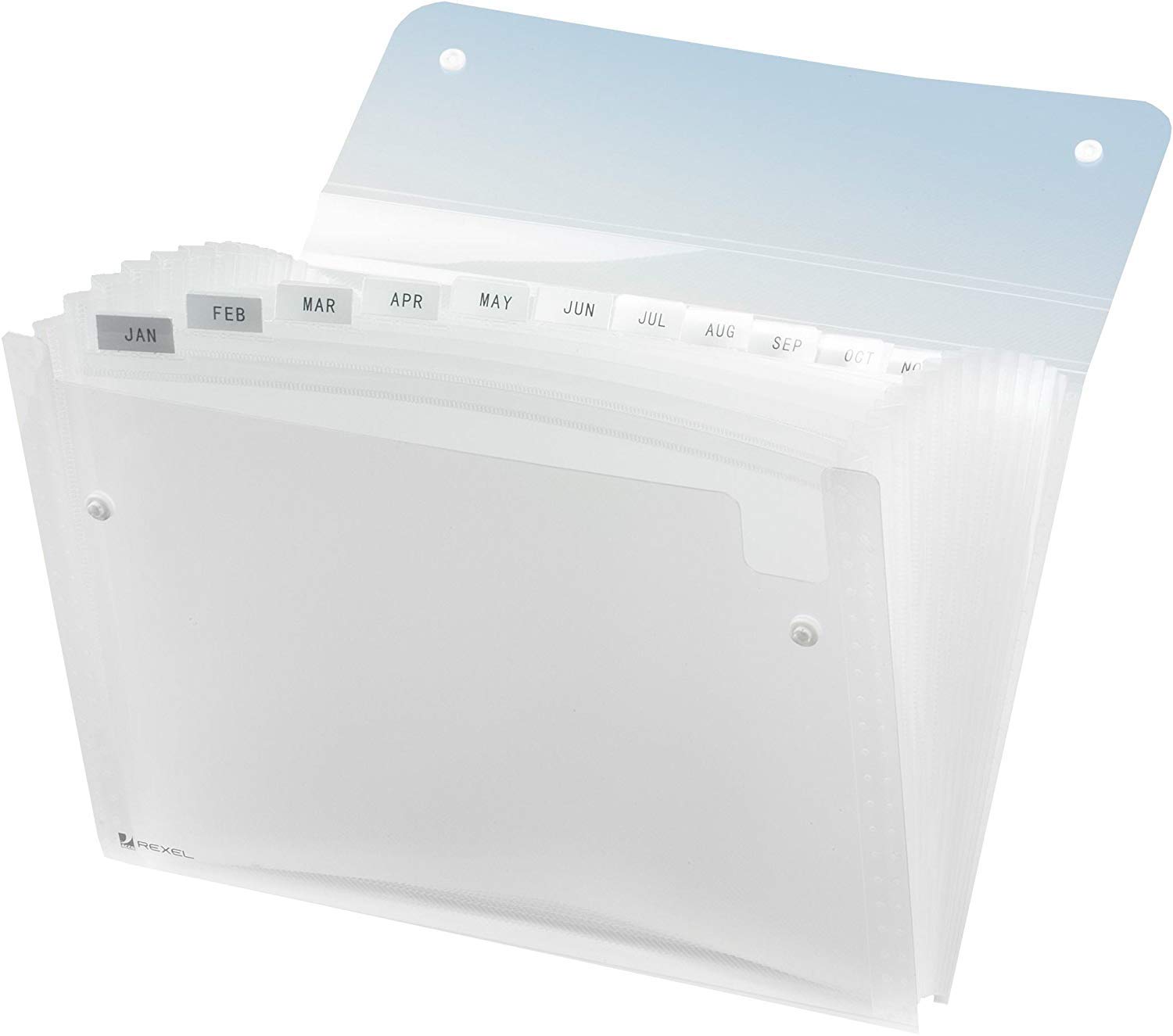 Rexel Ice Expanding File Clear 13 Pockets, 260 Sheet Capacity